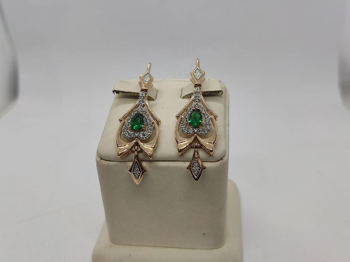 СЕРЬГИ С КАМНЯМИ (Au 585)