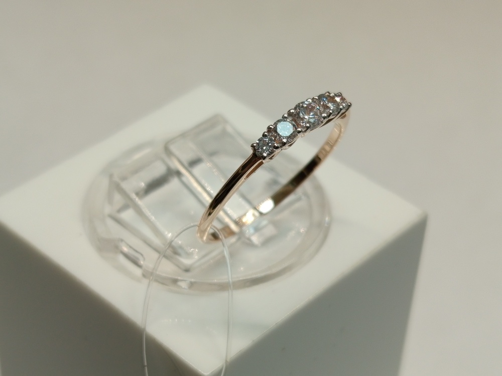 КОЛЬЦО С КАМНЯМИ (Au 585)