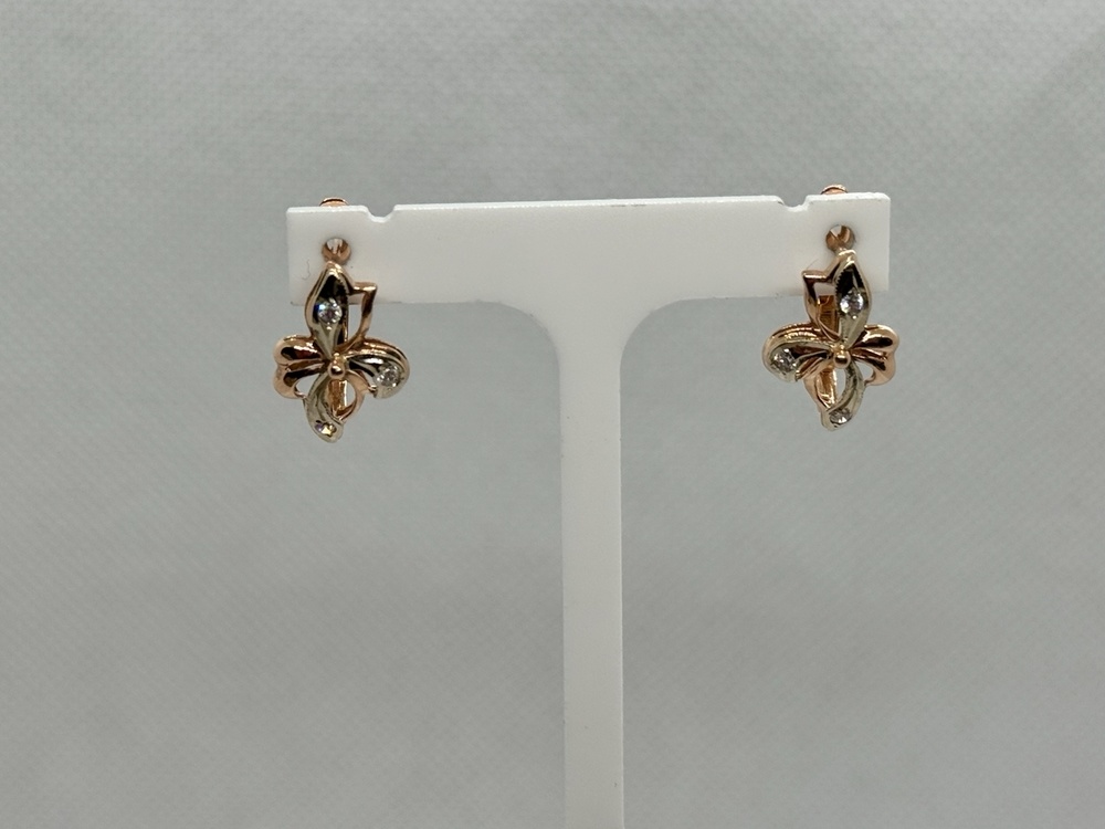 СКМИ585 СЕРЬГИ С КАМНЯМИ (Au 585)