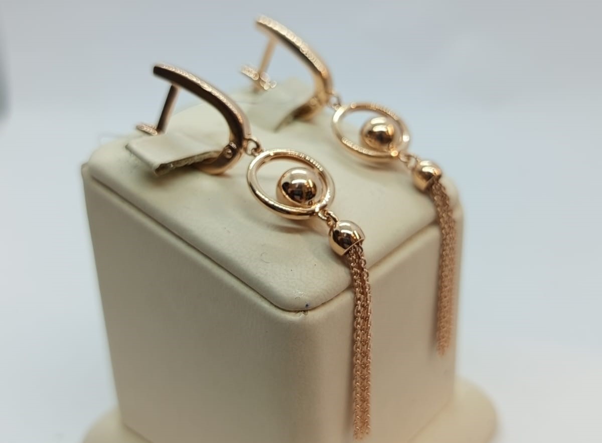 СЕРЬГИ БЕЗ КАМНЯ (Au 585)