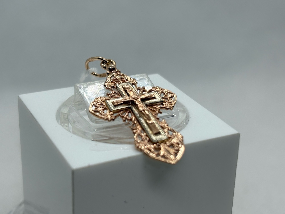 ПОДКБК585 ПОДВЕСКА КРЕСТ БЕЗ КАМНЯ (Au 585)