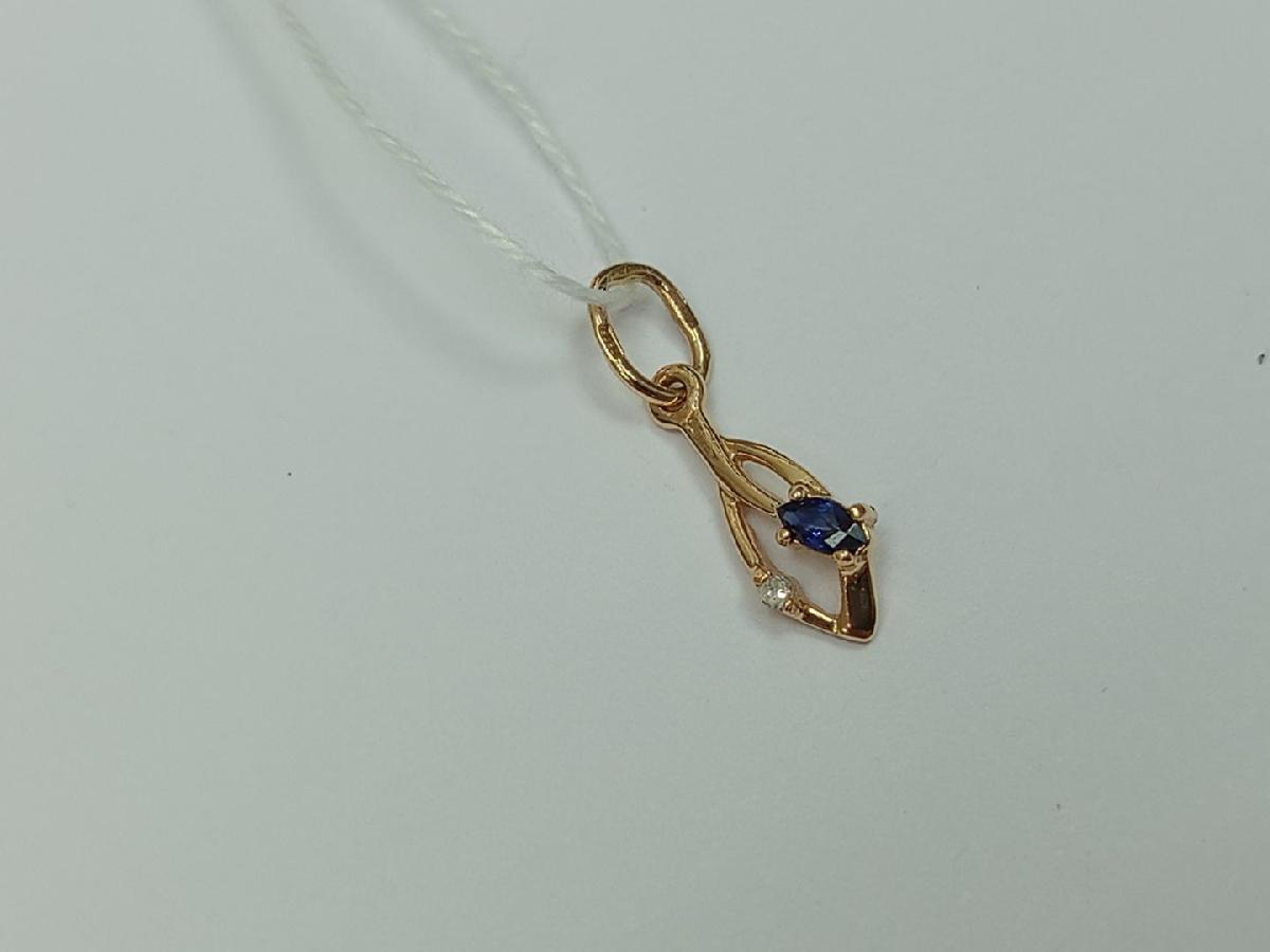 ПОДКМИ585 ПОДВЕСКА С КАМНЯМИ (Au 585)