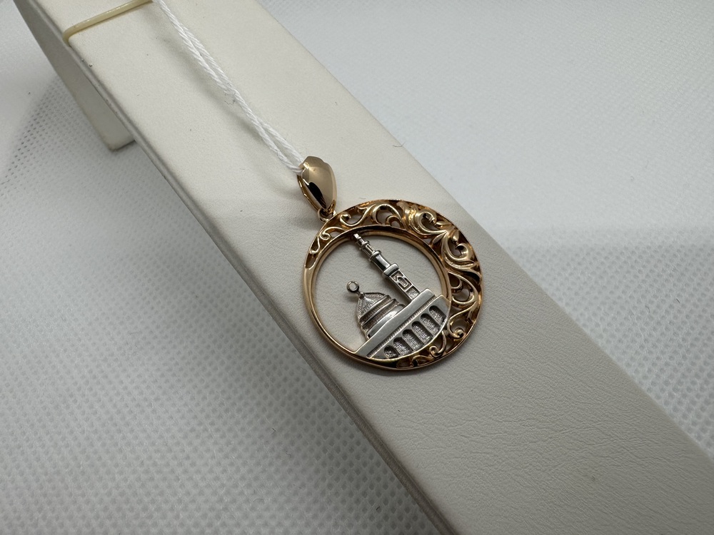 ПОДМБК585 ПОДВЕСКА МЕЧЕТЬ БЕЗ КАМНЯ (Au 585)