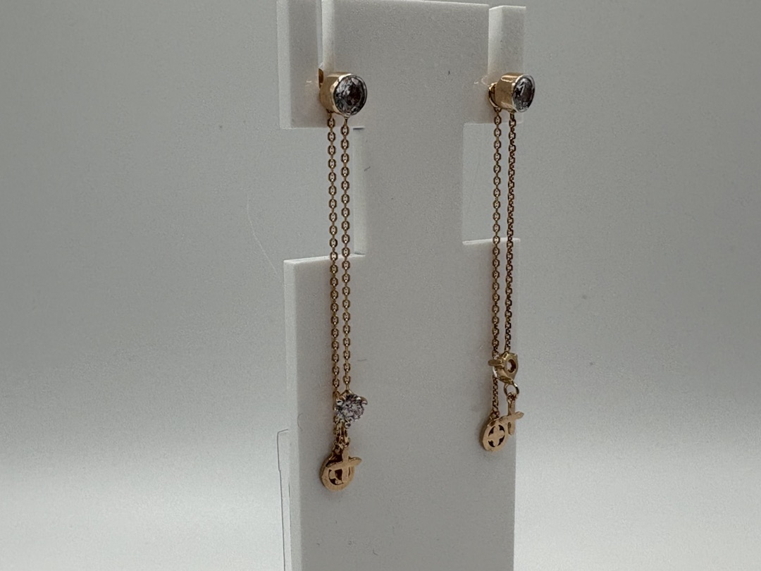 804-01933-10-00-20-00 СЕРЬГИ ПУСЕТЫ с камнями (Au 585)