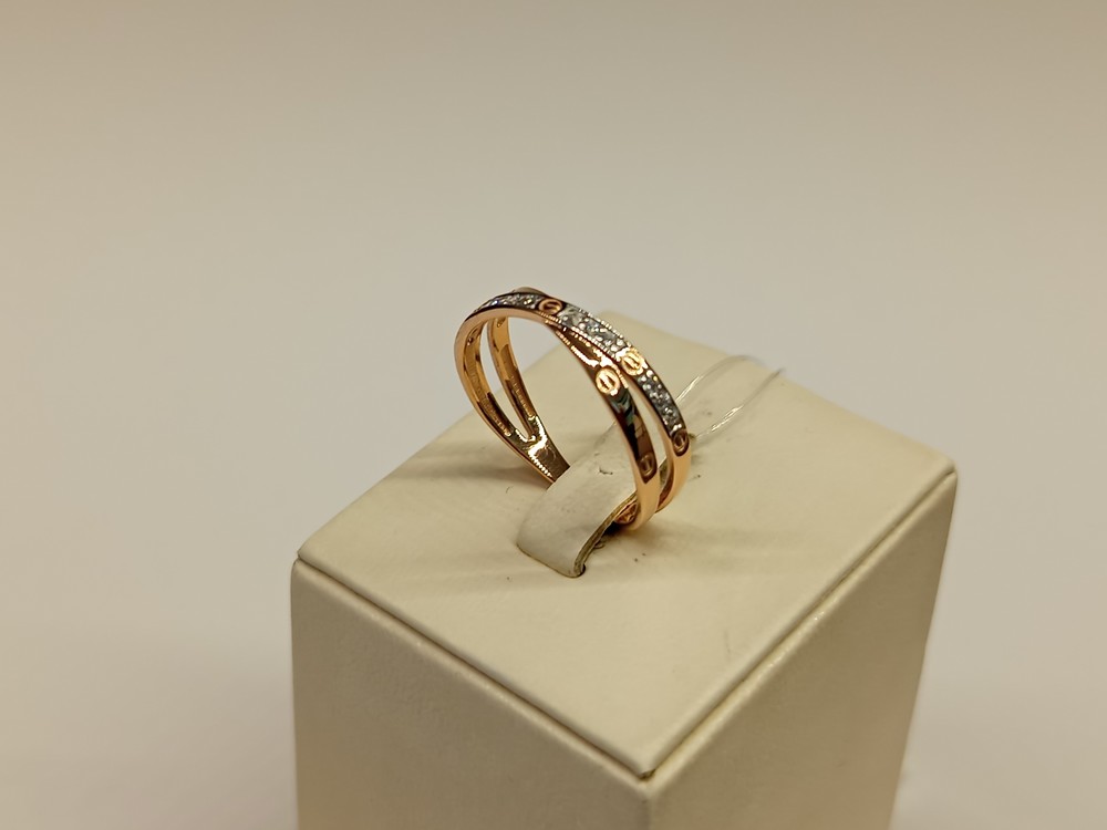 КОЛЬЦО С КАМНЯМИ (Au 585)