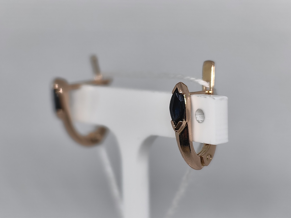 СКМ585 СЕРЬГИ С КАМНЕМ (Au 585)