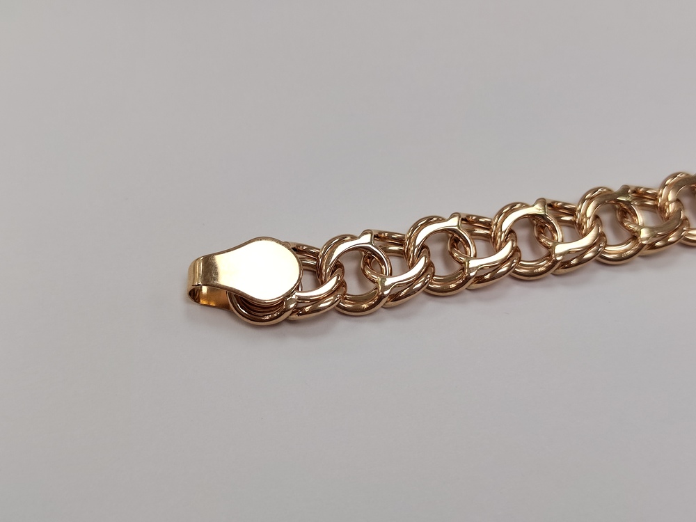 БЛБ585 БРАСЛЕТ ПОЛНОВЕСНЫЙ Бисмарк (Au 585)