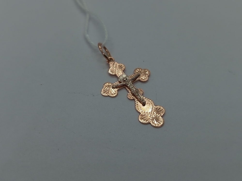 ПОДКБК585 ПОДВЕСКА КРЕСТ БЕЗ КАМНЯ (Au 585)