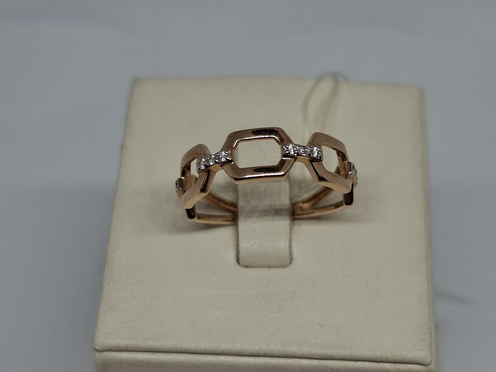 КОЛЬЦО С КАМНЯМИ (Au 585)