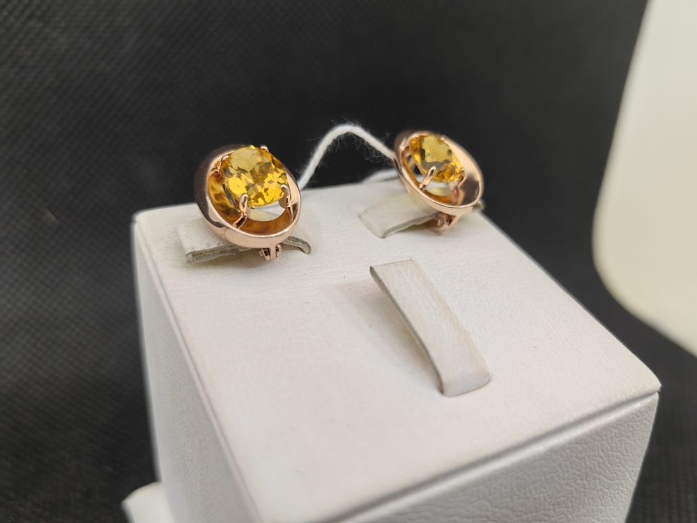 СЕРЬГИ С КАМНЕМ (Au 585)