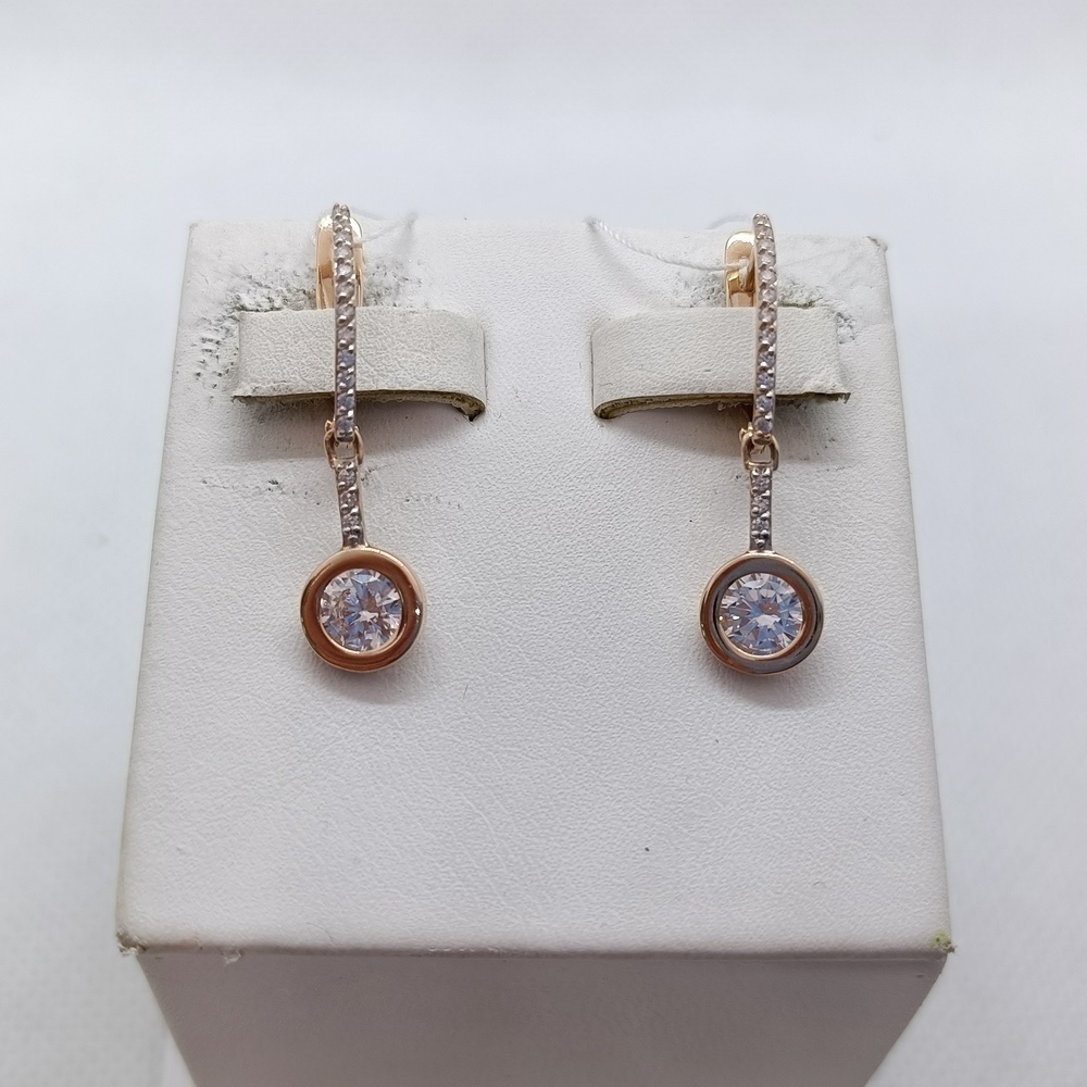 СКМИ585 СЕРЬГИ С КАМНЯМИ (Au 585)