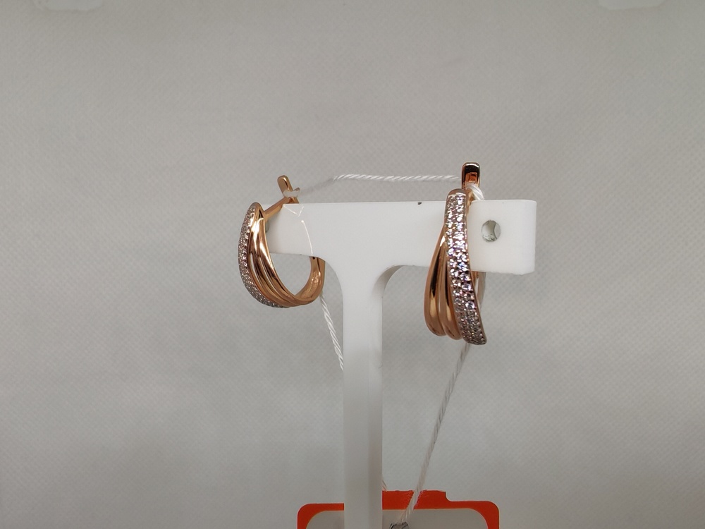 СКМИ585 СЕРЬГИ С КАМНЯМИ (Au 585)