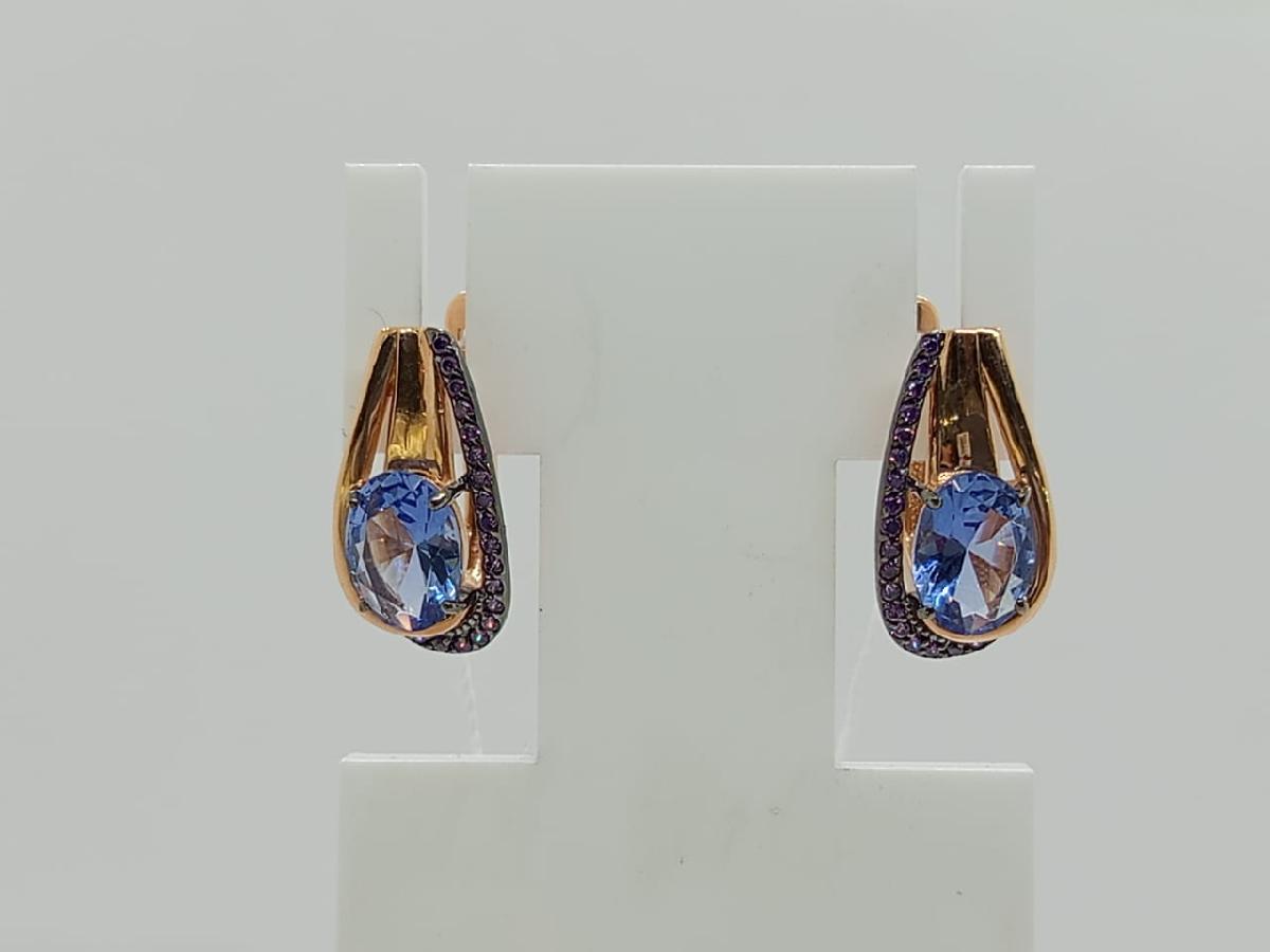 СЕРЬГИ С КАМНЯМИ (Au 585)