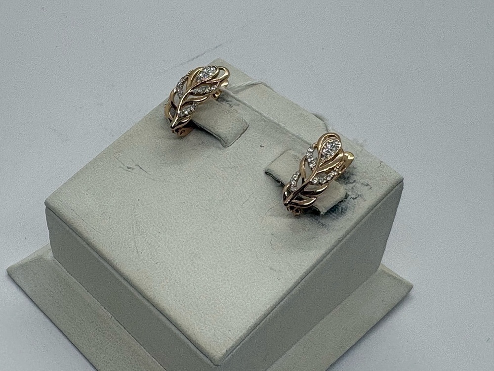 СКМИ585 СЕРЬГИ С КАМНЯМИ (Au 585)