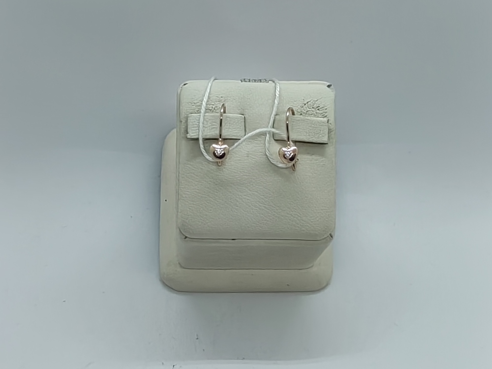 СКМ585 СЕРЬГИ С КАМНЕМ (Au 585)