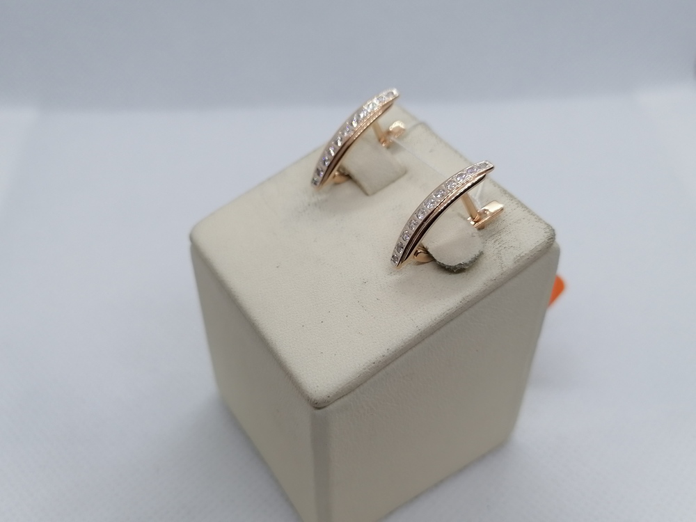 СКМИ585 СЕРЬГИ С КАМНЯМИ (Au 585)