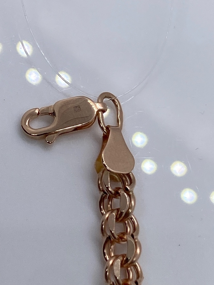 БРАСЛЕТ ПУСТОТЕЛЫЙ Бисмарк (Au 585)