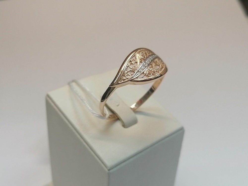 КОЛКМИ585 КОЛЬЦО С КАМНЯМИ (Au 585)