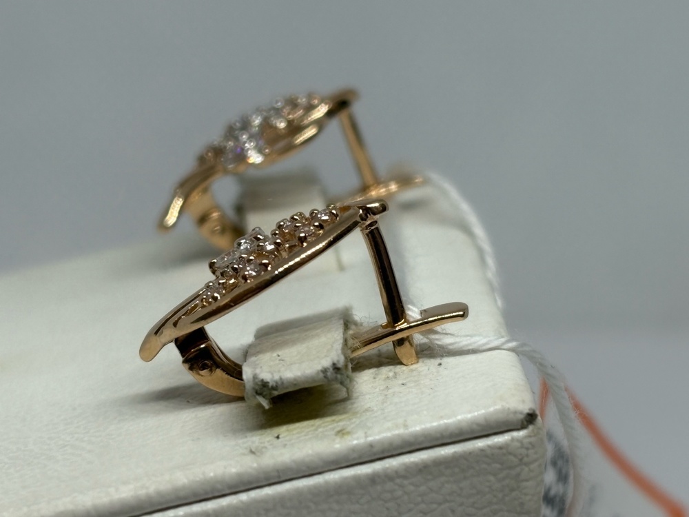 СКМИ585 СЕРЬГИ С КАМНЯМИ (Au 585)