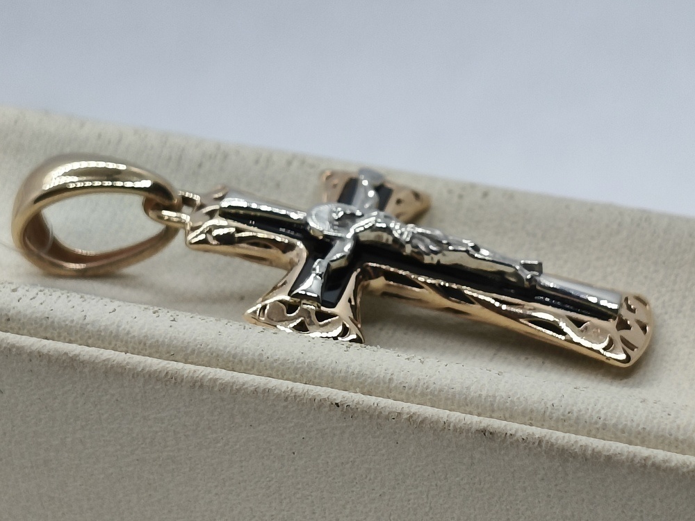 ПОДВЕСКА КРЕСТ с камнем (Au 585)