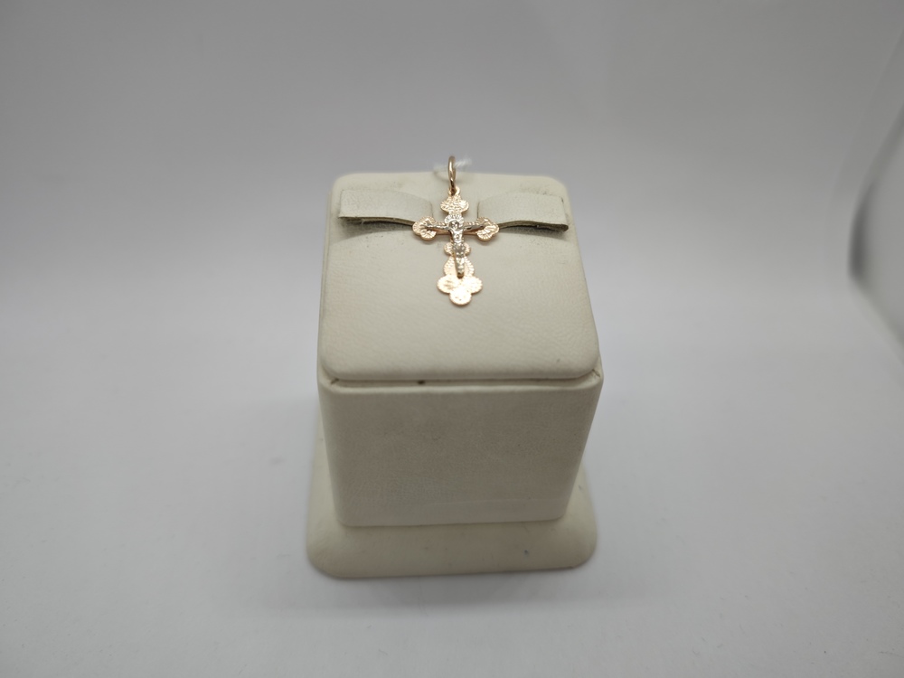 ПОДКБК585 ПОДВЕСКА КРЕСТ БЕЗ КАМНЯ (Au 585)