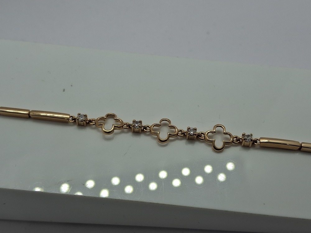 БРАСЛЕТ ФАНТАЗИЯ с камнями (Au 585)