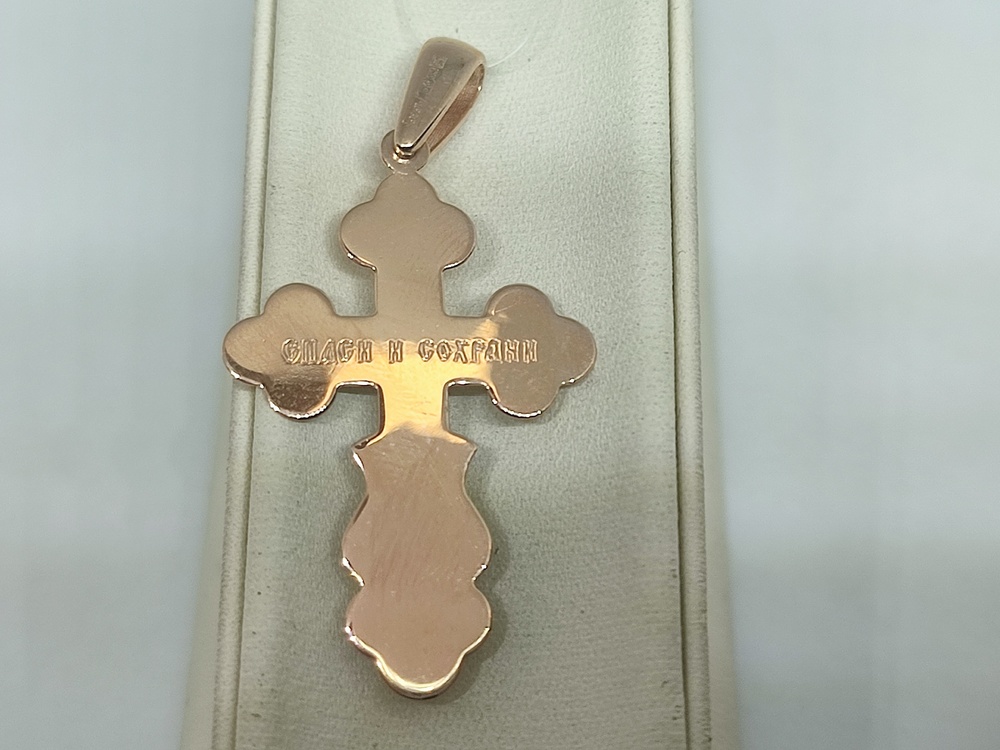 ПОДВЕСКА КРЕСТ без камня (Au 585)