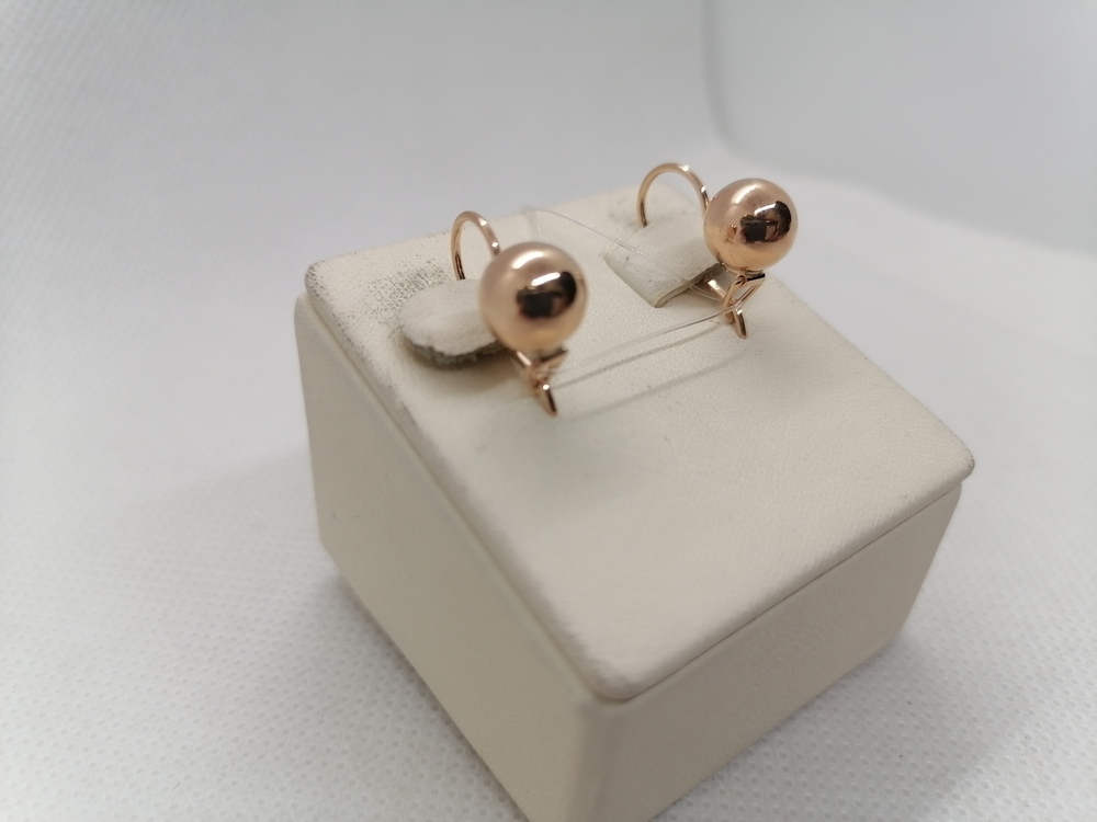 20508 СЕРЬГИ ПЕТЕЛЬКА без камня (Au 585)