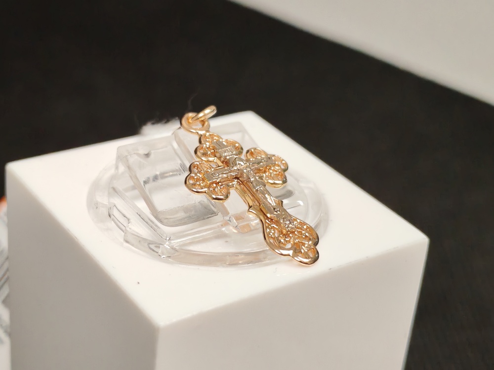 ПОДВЕСКА КРЕСТ БЕЗ КАМНЯ (Au 585)