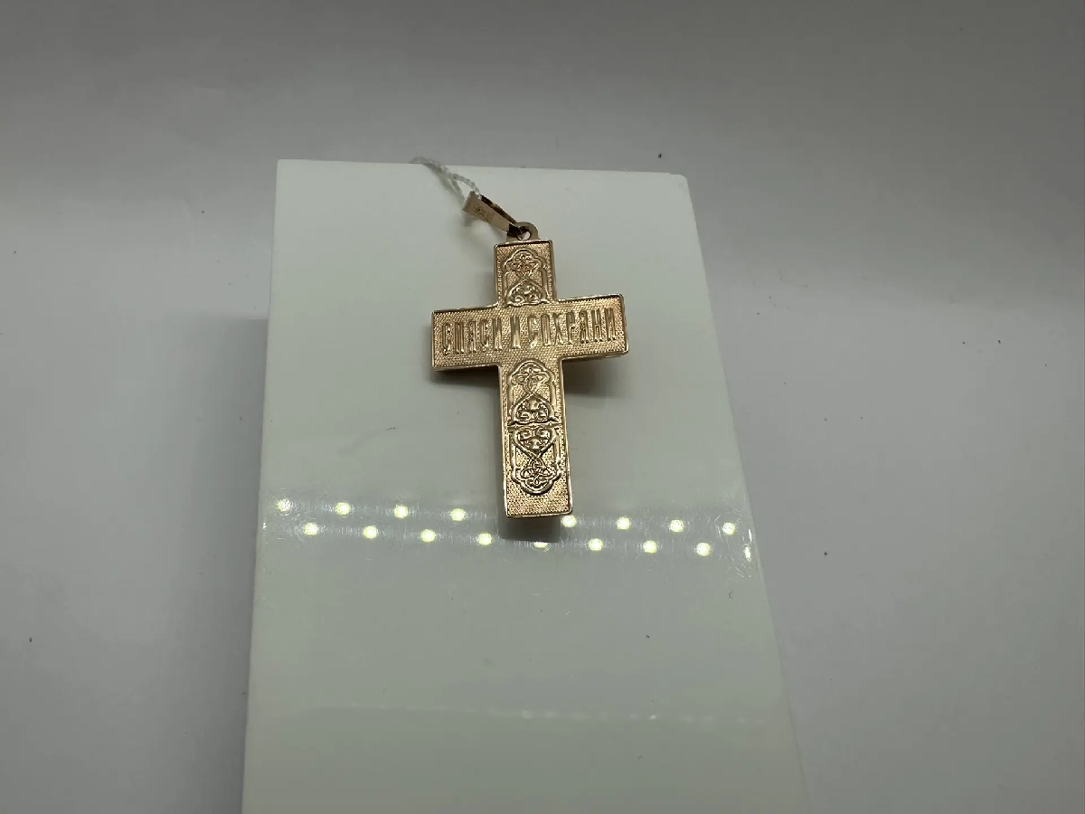 ПОДВЕСКА КРЕСТ без камня (Au 585)