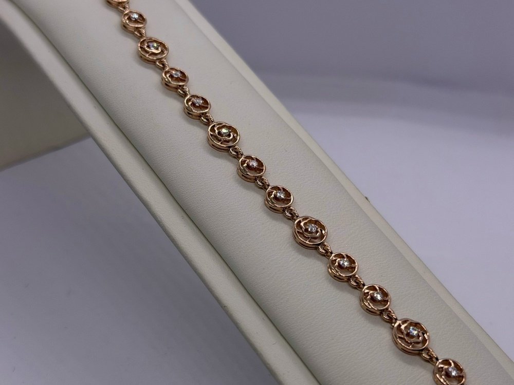 Б585 БРАСЛЕТ С КАМНЯМИ (Au 585)