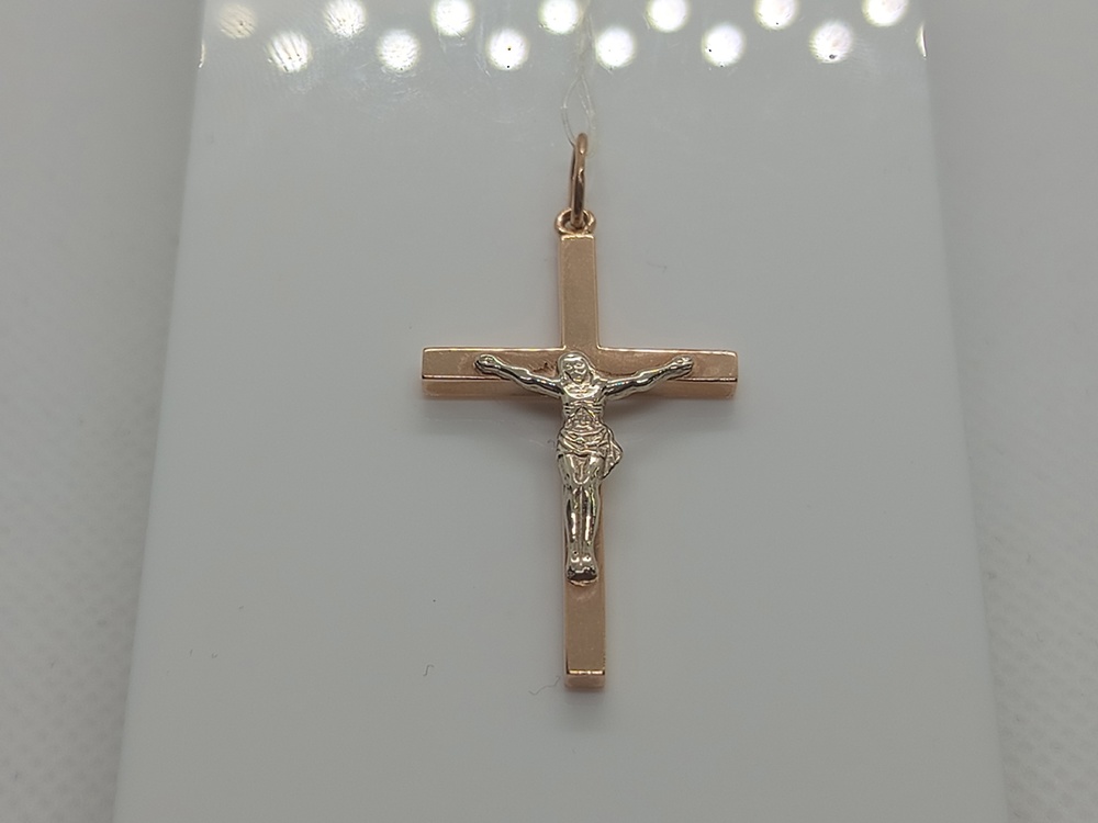 ПОДВЕСКА КРЕСТ без камня (Au 585)
