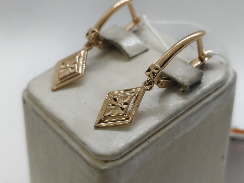 СБКМ585 СЕРЬГИ БЕЗ КАМНЯ (Au 585)