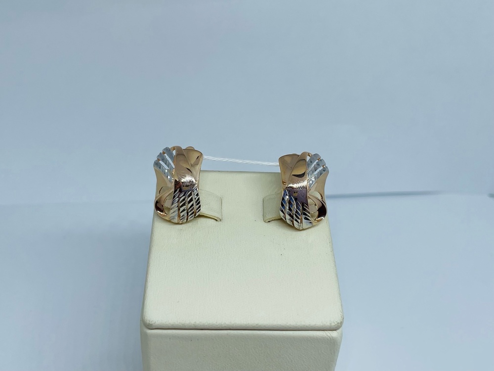 СБКМ585 СЕРЬГИ БЕЗ КАМНЯ (Au 585)