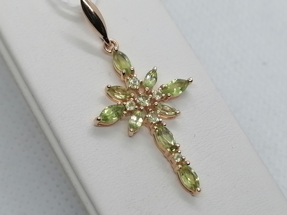 ПОДККИ585 ПОДВЕСКА КРЕСТ С КАМНЯМИ (Au 585) ПОДККИ585 ПОДВЕСКА КРЕСТ С КАМНЯМИ (Au 585)