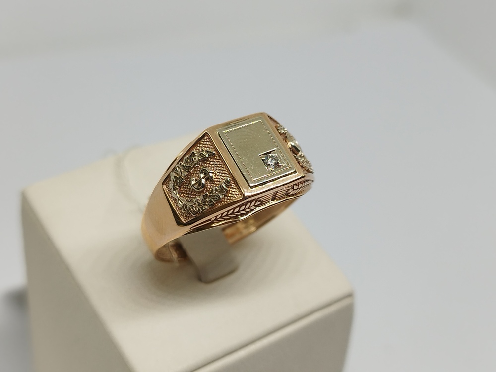 КОЛЬЦО ПЕЧАТКА Бриллиант (Au 585)