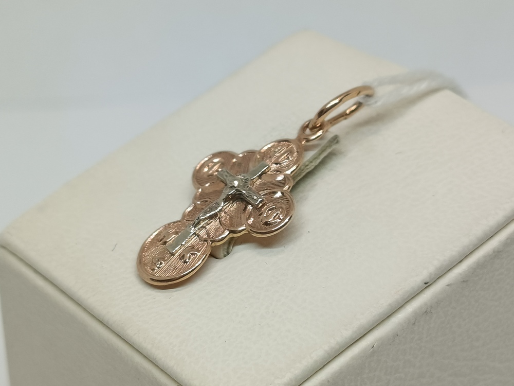 ПОДКБК585 ПОДВЕСКА КРЕСТ БЕЗ КАМНЯ (Au 585)