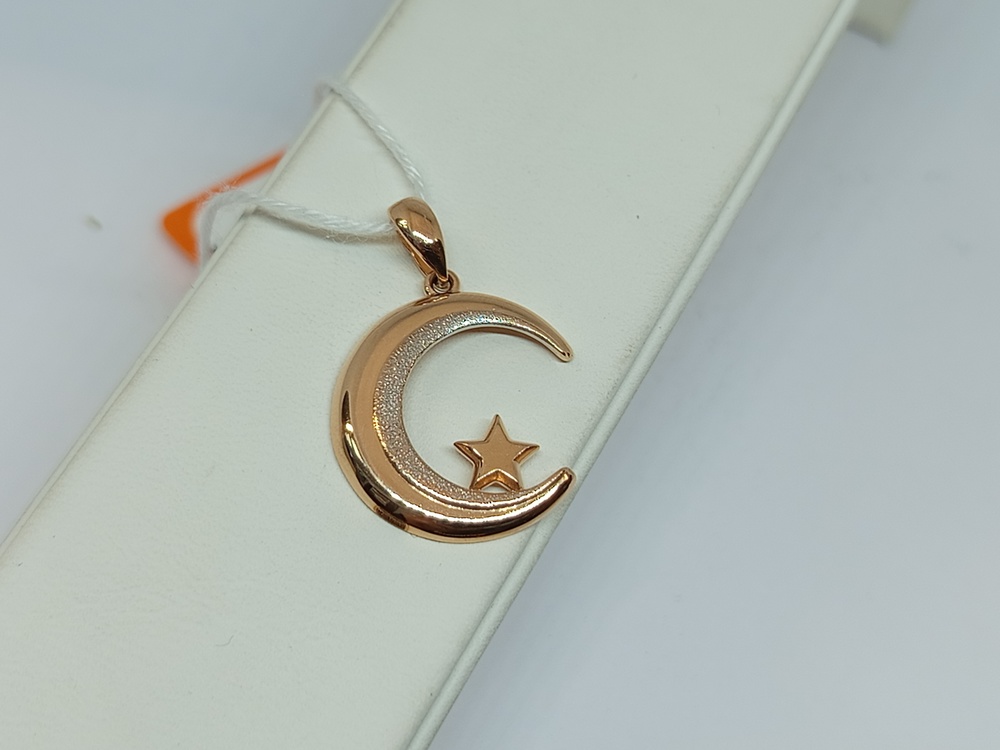 ПОДПБК585 ПОДВЕСКА ПОЛУМЕСЯЦ БЕЗ КАМНЯ (Au 585)