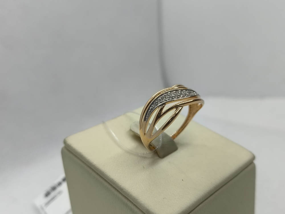 КОЛЬЦО С КАМНЯМИ (Au 585)