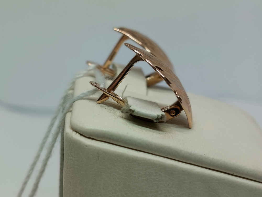 СБКМ585 СЕРЬГИ БЕЗ КАМНЯ (Au 585)