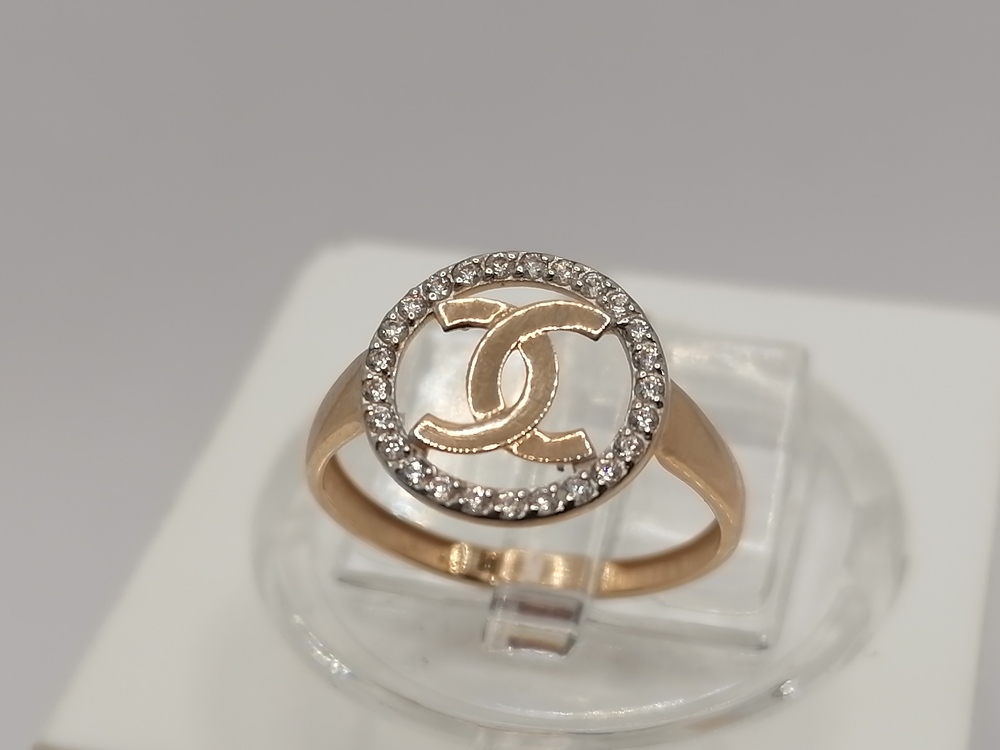 КОЛЬЦО С КАМНЯМИ (Au 585)