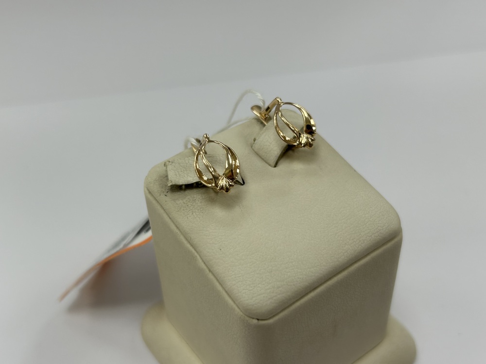 СБКМ585 СЕРЬГИ БЕЗ КАМНЯ (Au 585)