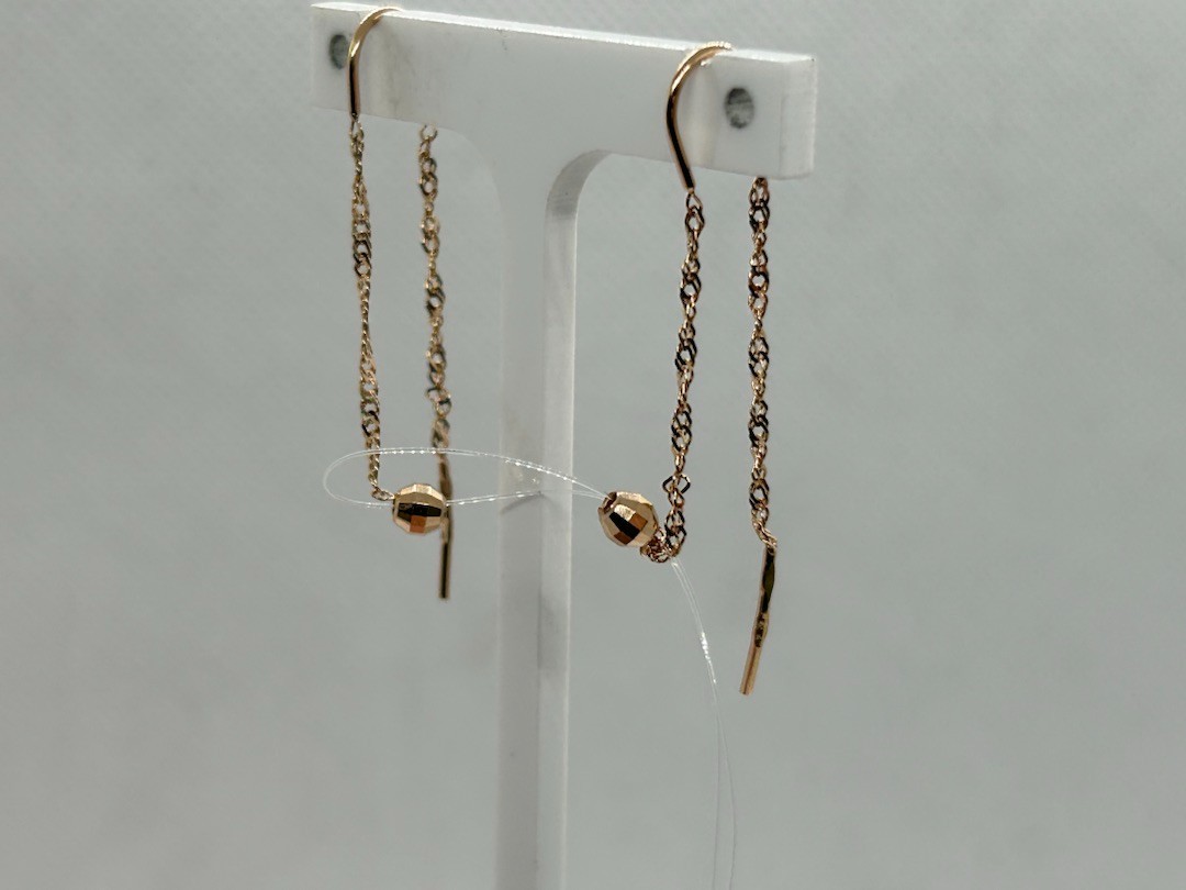 СЕРЬГИ ПРОДЕВКИ без камня (Au 585)