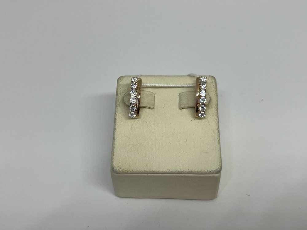 СКМИ585 СЕРЬГИ С КАМНЯМИ (Au 585)