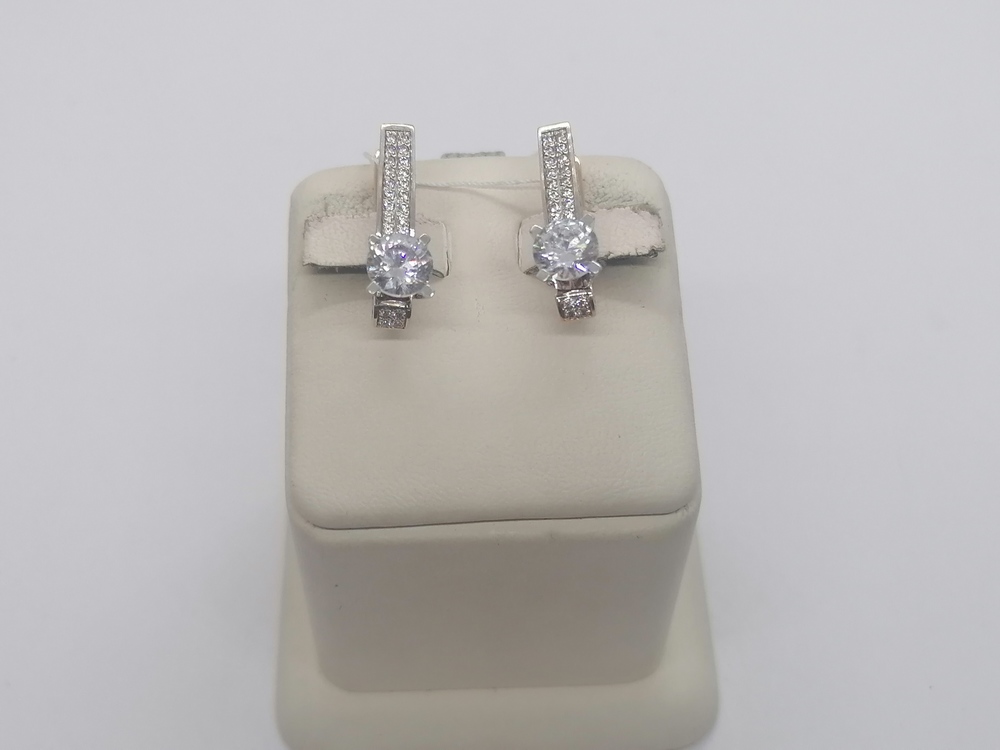 СКМИ585 СЕРЬГИ С КАМНЯМИ (Au 585)