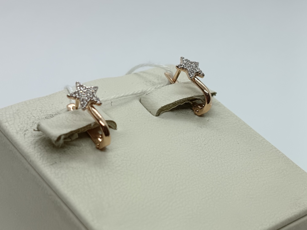 СКМИ585 СЕРЬГИ С КАМНЯМИ (Au 585)