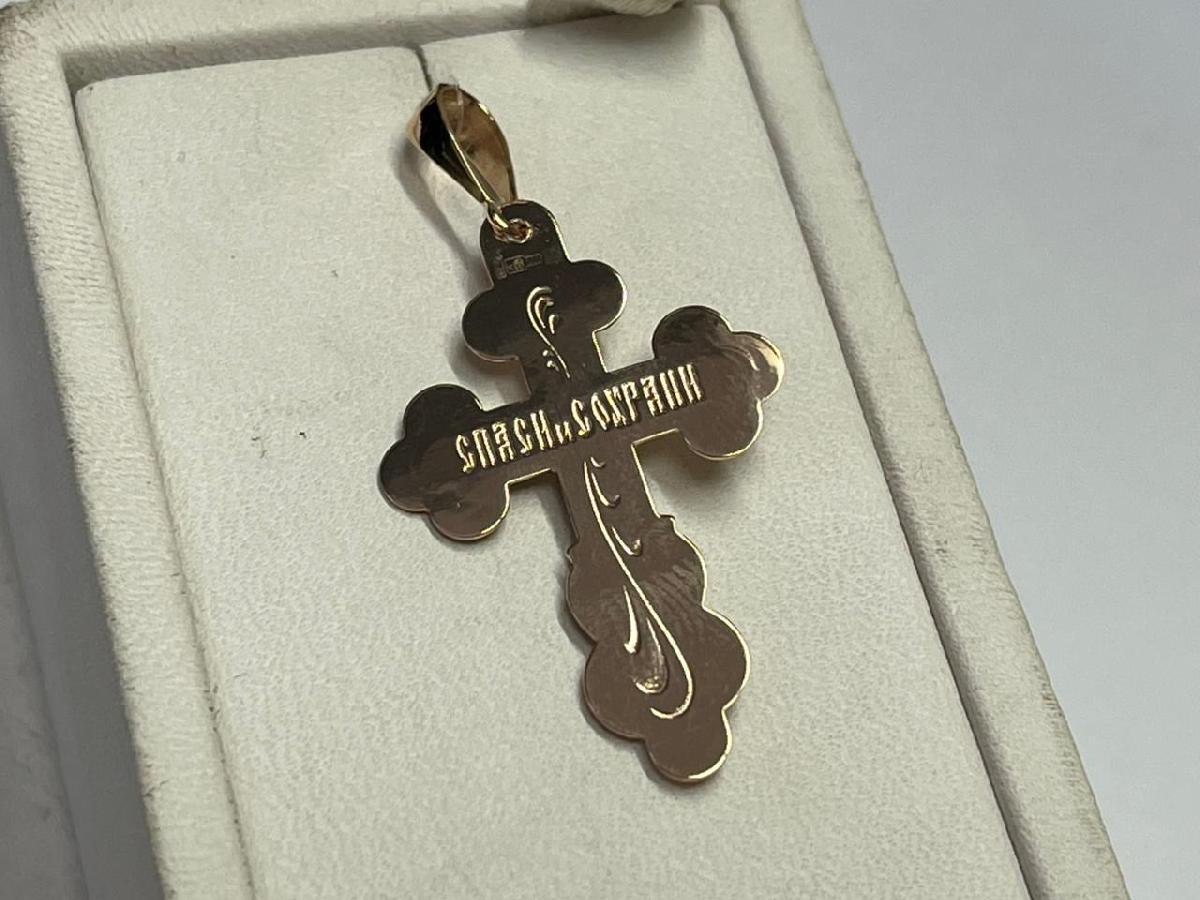 ПОДВЕСКА КРЕСТ без камня (Au 585)