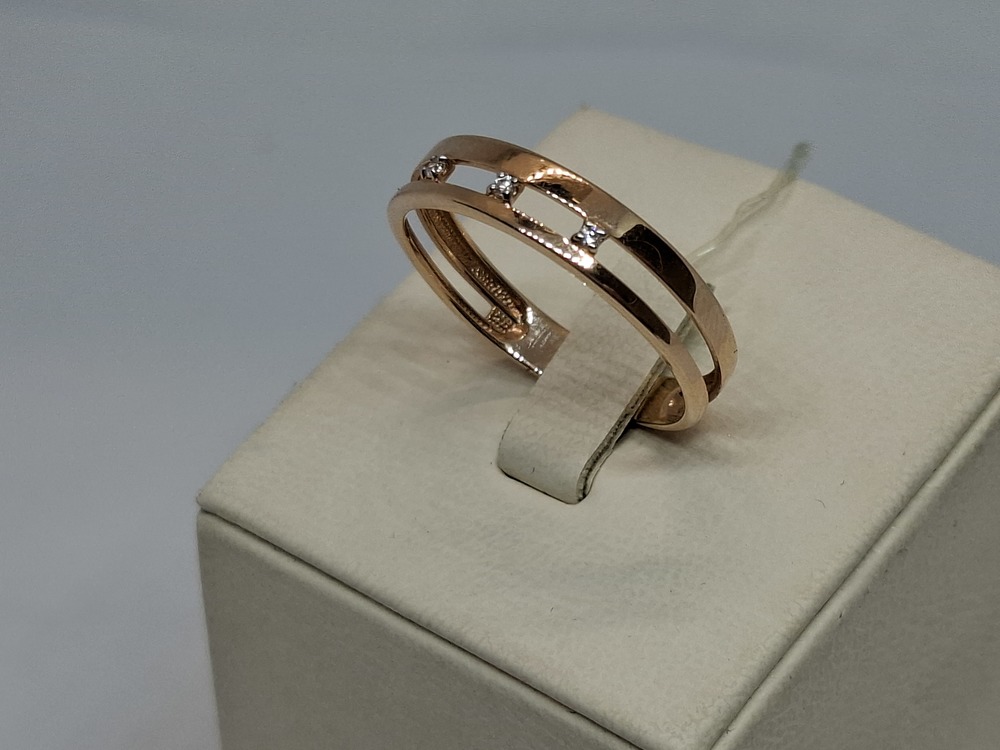 КОЛЬЦО С КАМНЯМИ (Au 585)