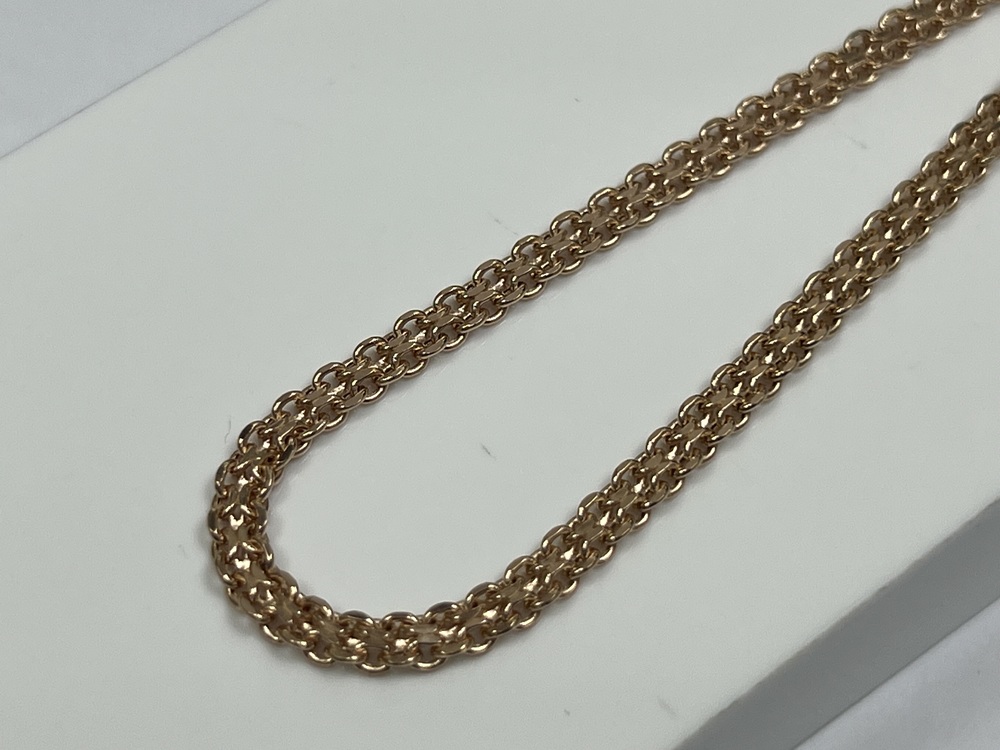 7050202П-17 БРАСЛЕТ ПУСТОТЕЛЫЙ Бисмарк машинный (Au 585)