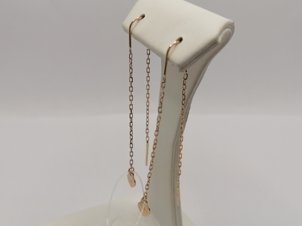 02-8318 СЕРЬГИ ПРОДЕВКИ без камня (Au 585)